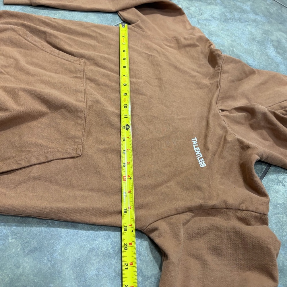 Talentless hoodie Caramel color Sz XS StreetWear Preppy Casual - Picture 6 of 10